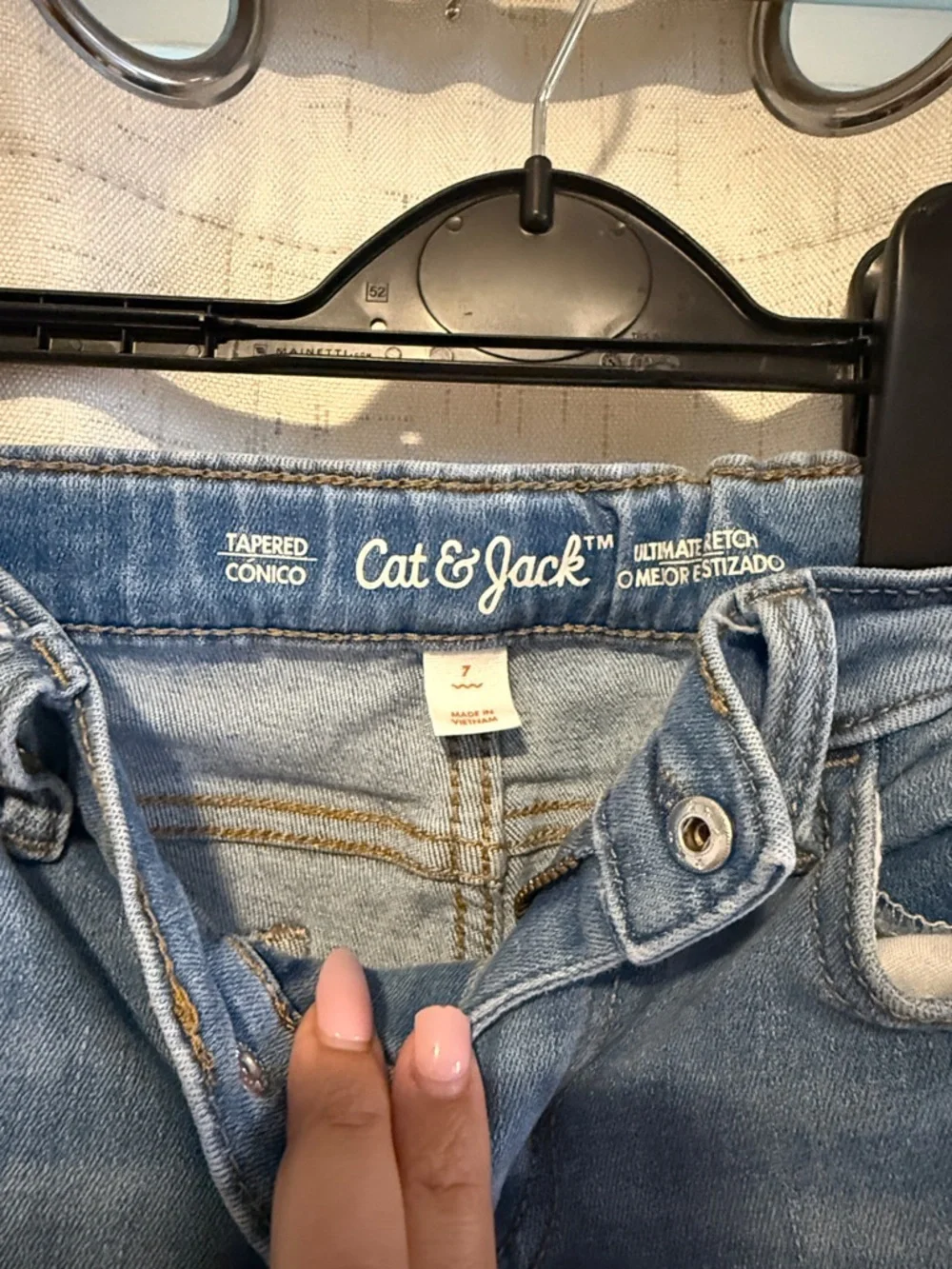 Cat & Jack Boys Light Blue Straight Leg Jeans - Classic Wash - Picture 2 of 3